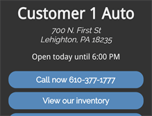 Tablet Screenshot of customer1auto.com